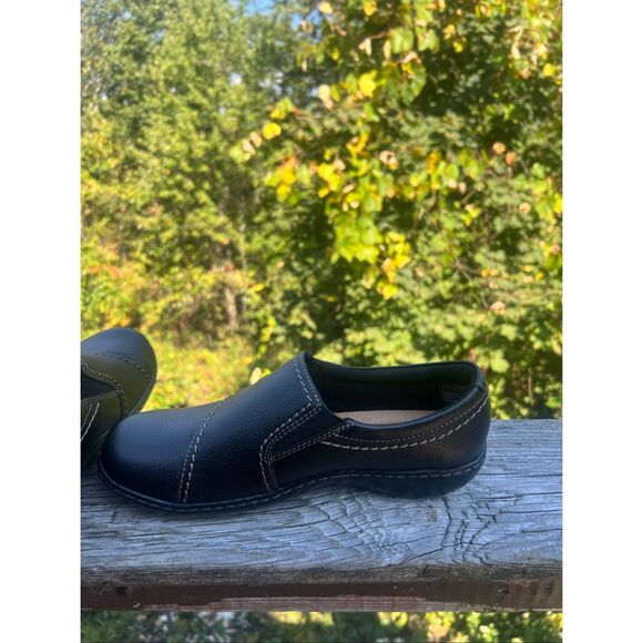Clarks Collection Ashland Effie Women Sz 8 Black Leather Loafers NWOB - Picture 5 of 8